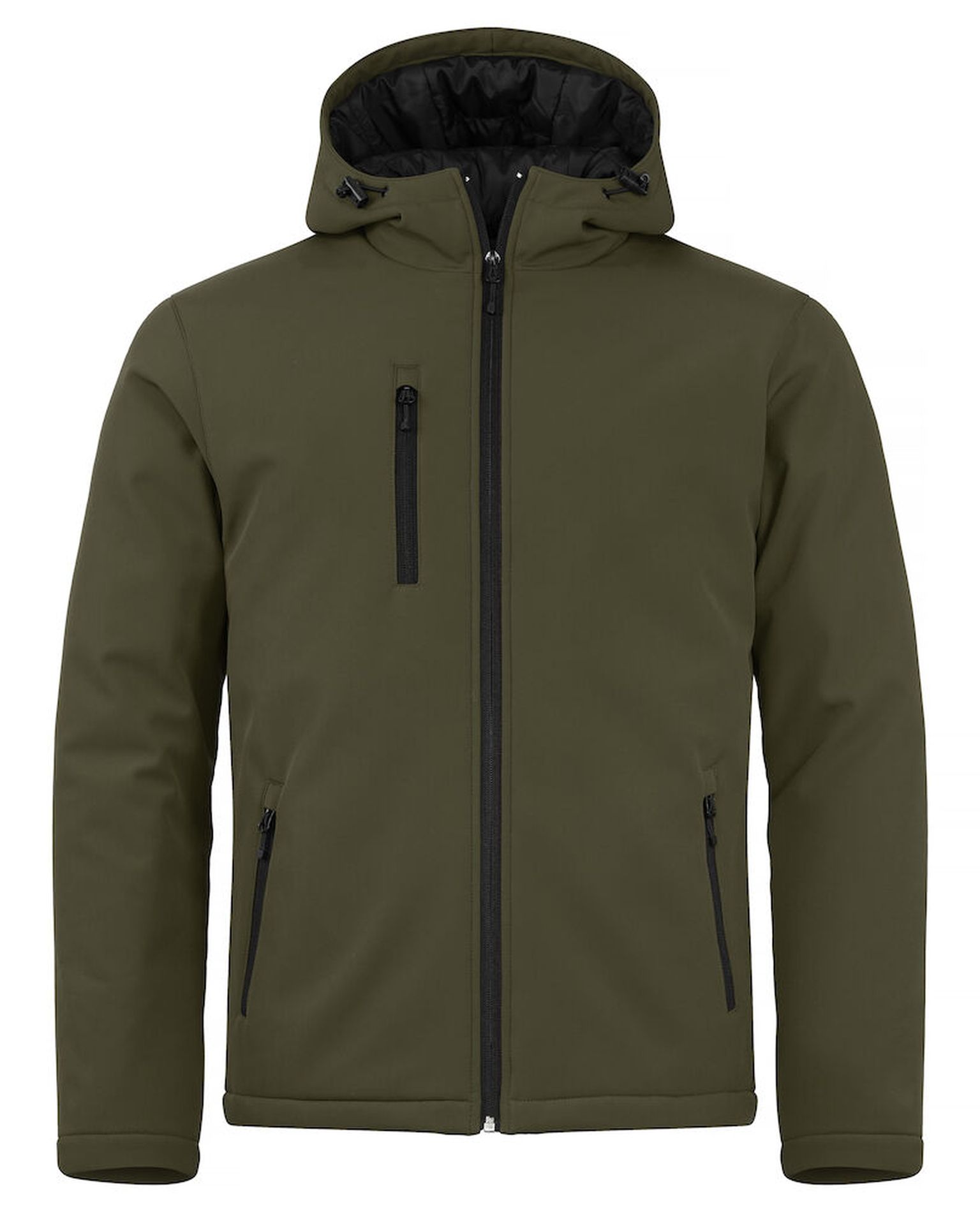 Padded Hoody Softshell, Armeijan vihreä