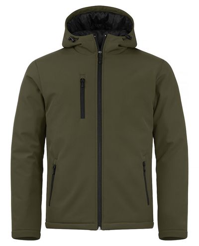 Padded Hoody Softshell, Armeijan vihreä
