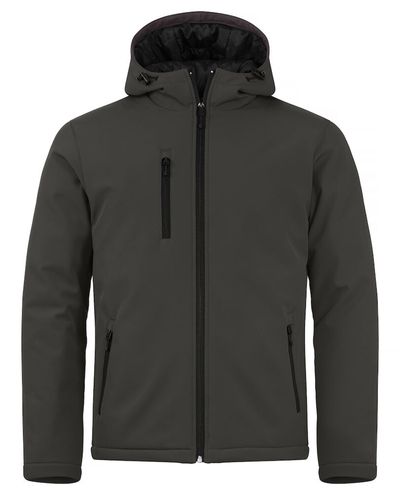 Padded Hoody Softshell, Harmaa