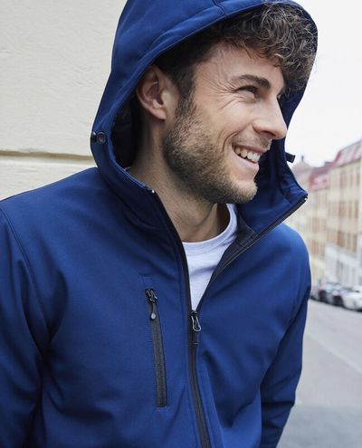 Padded Hoody Softshell, Musta