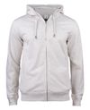 Premium OC Hoody Full Zip, Meleerattu Valkoinen