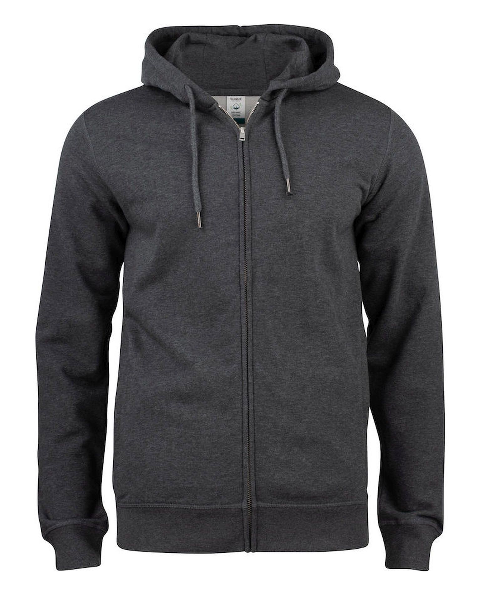 Premium OC Hoody Full Zip, Meleerattu Antrasiitti