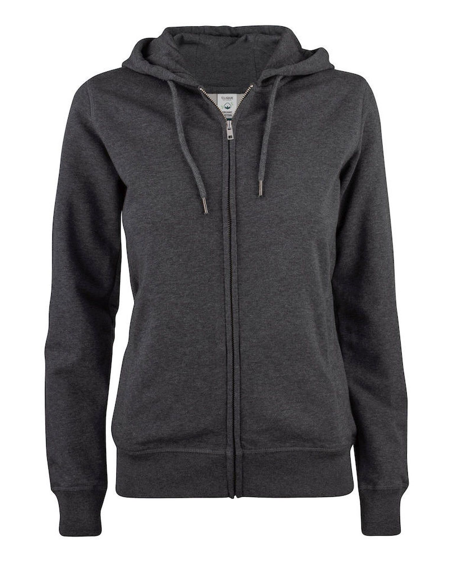 Premium OC Hoody Full Zip Women, Meleerattu Antrasiitti