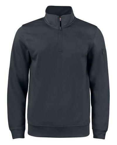 Basic Active Half Zip, Musta