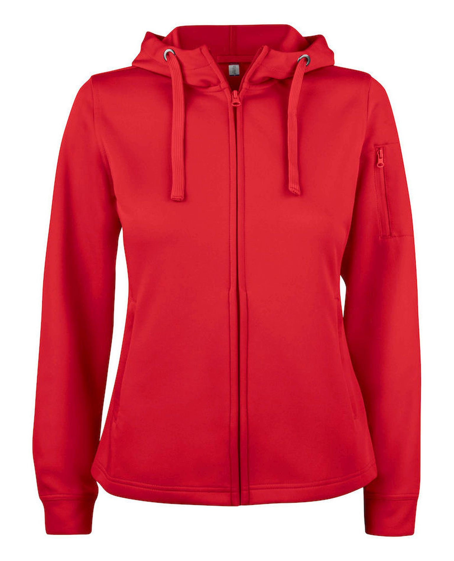 Basic Active Hoody Full Zip Women, Punainen