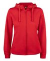 Basic Active Hoody Full Zip Women, Punainen