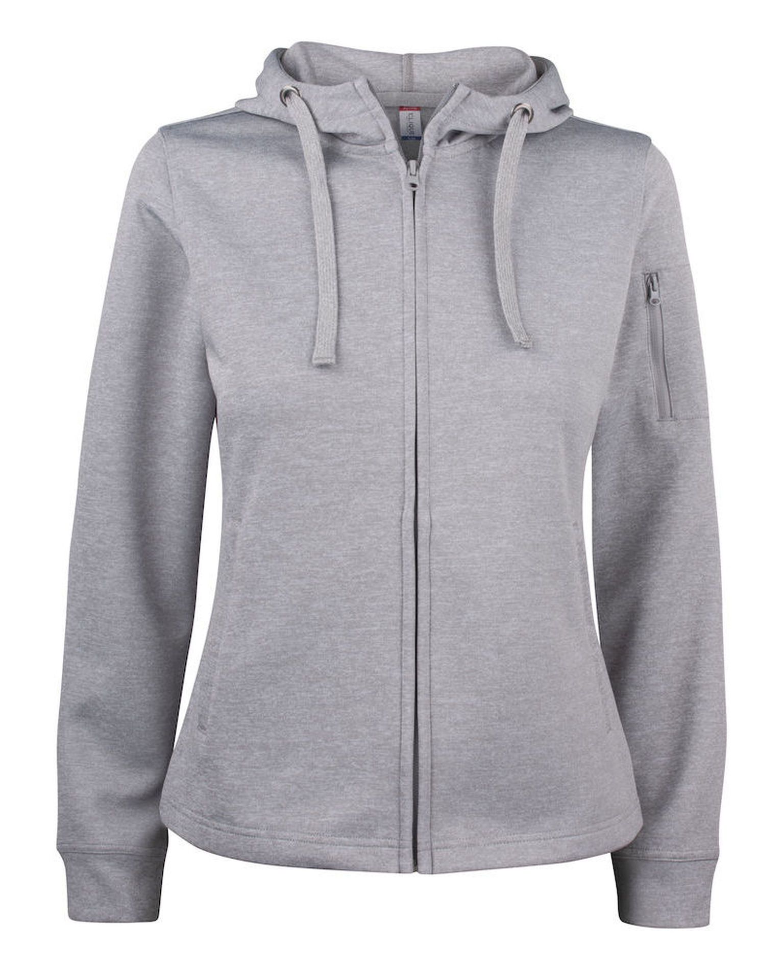 Basic Active Hoody Full Zip Women, Meleerattu Harmaa