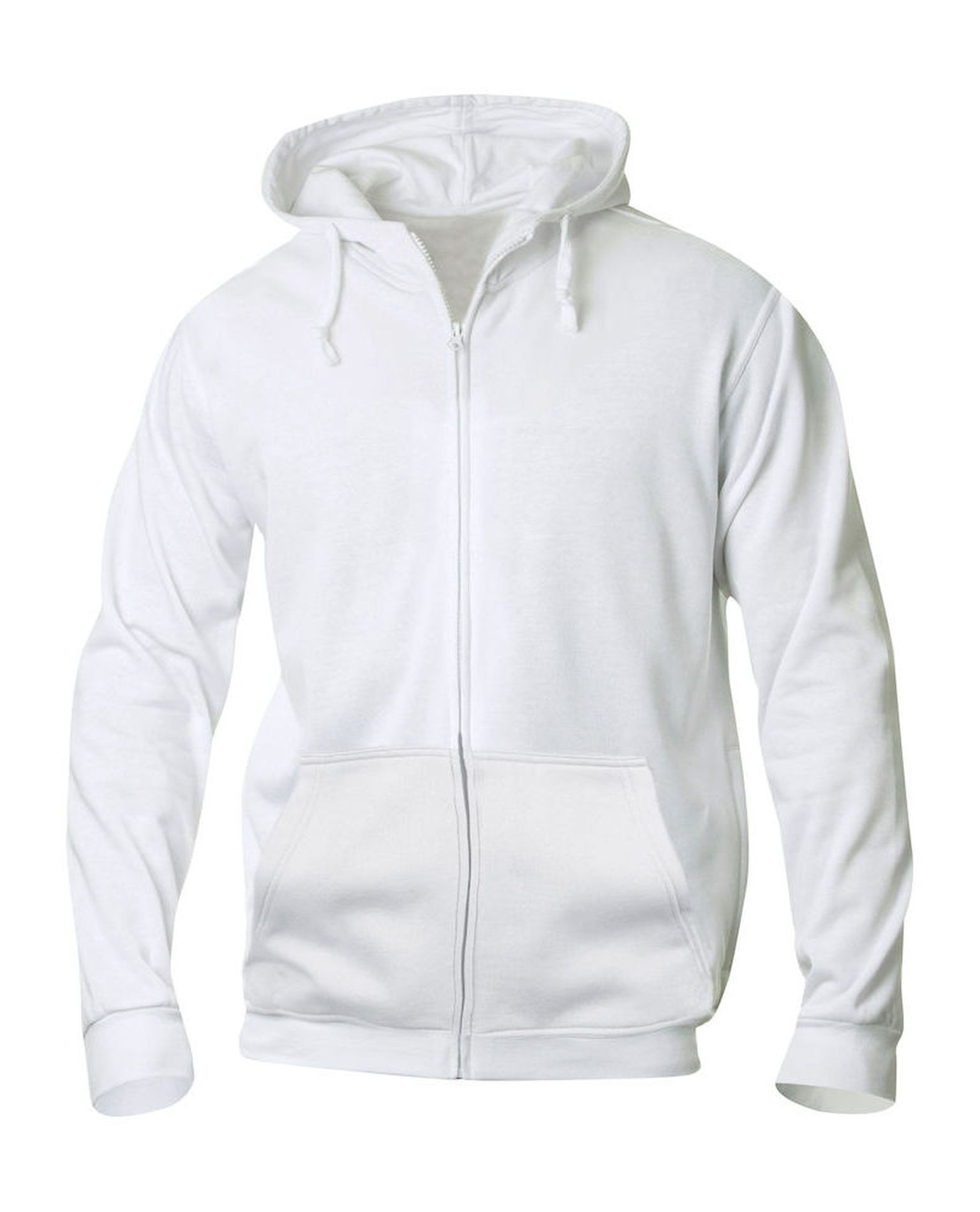 Basic Hoody Full zip, Valkoinen