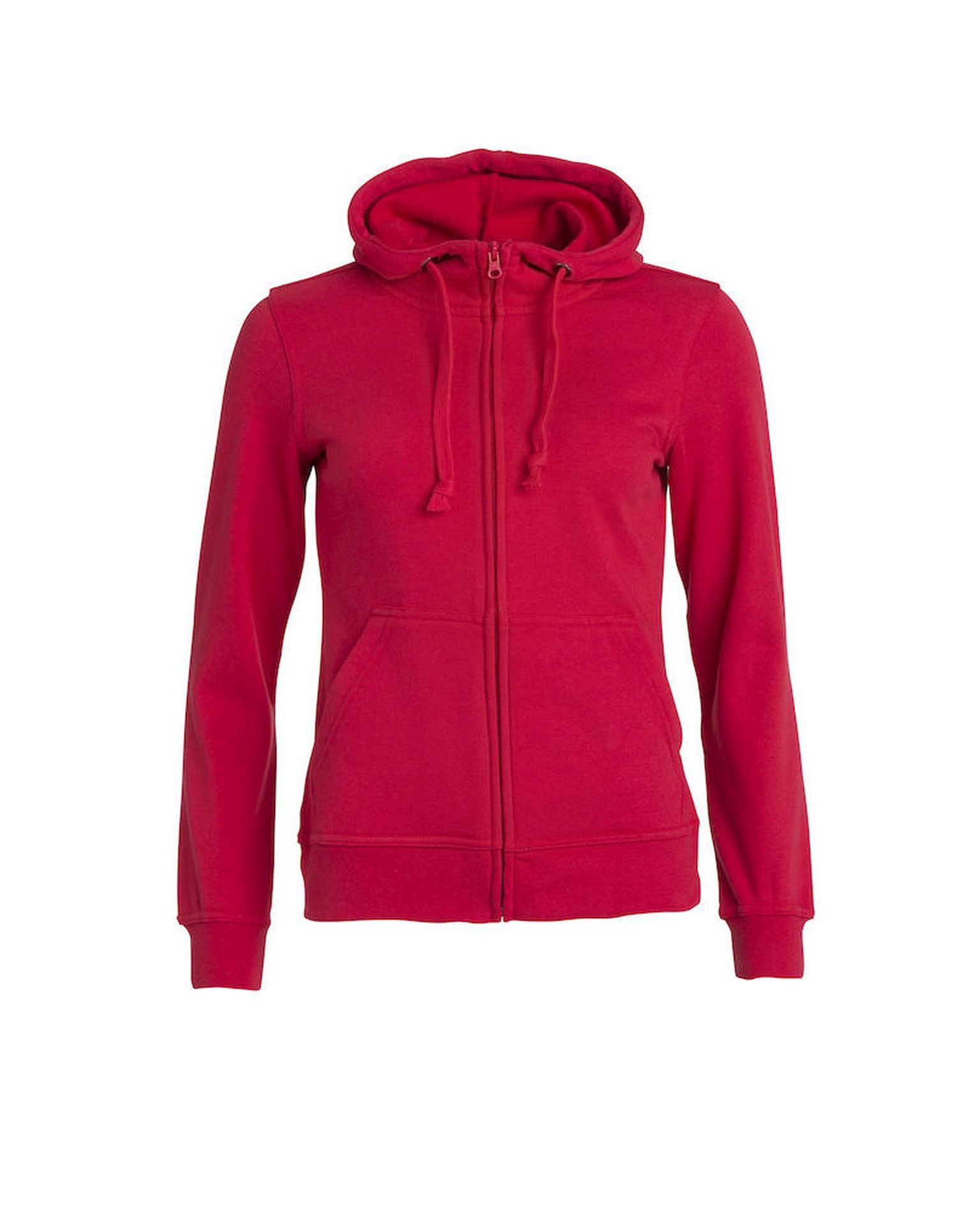 Basic Hoody Full zip Women, Punainen