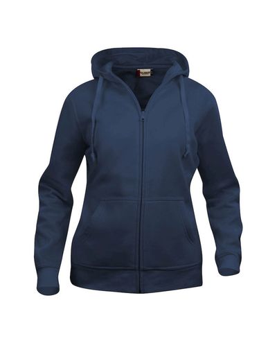 Basic Hoody Full zip Women, Navy