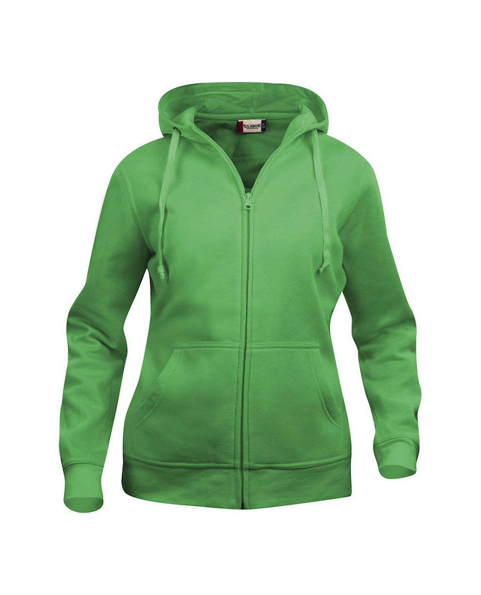 Basic Hoody Full zip Women, Omenanvihreä