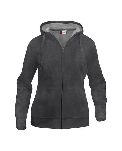 Basic Hoody Full zip Women, Meleerattu Antrasiitti