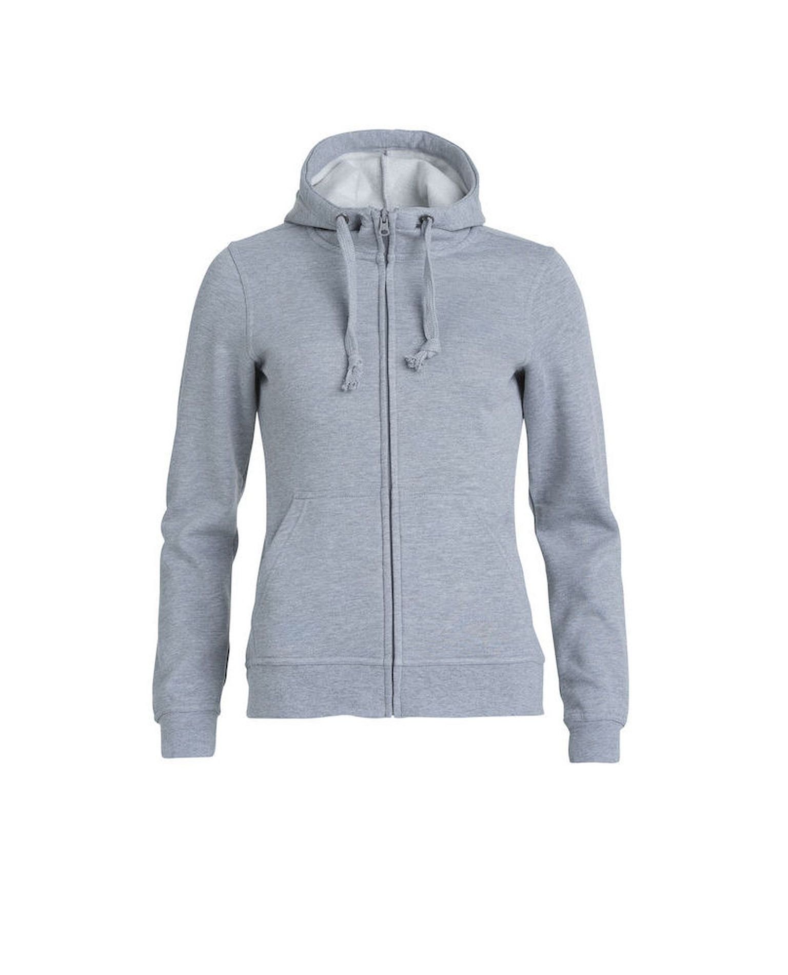 Basic Hoody Full zip Women, Meleerattu Harmaa