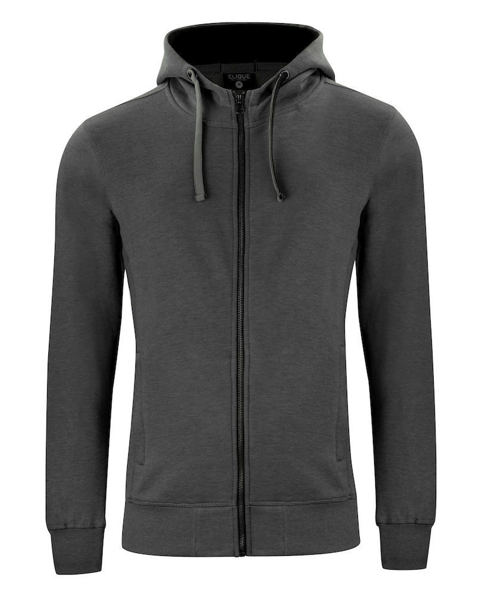 Classic Hoody Full Zip, Meleerattu Antrasiitti