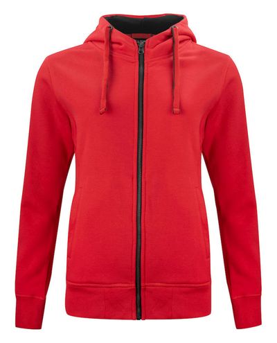 Classic Hoody Full Zip Women, Punainen Classic Hoody Full Zip Women, Punainen