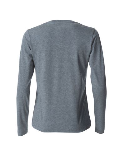 Basic-T L/S Women, Meleerattu Harmaa