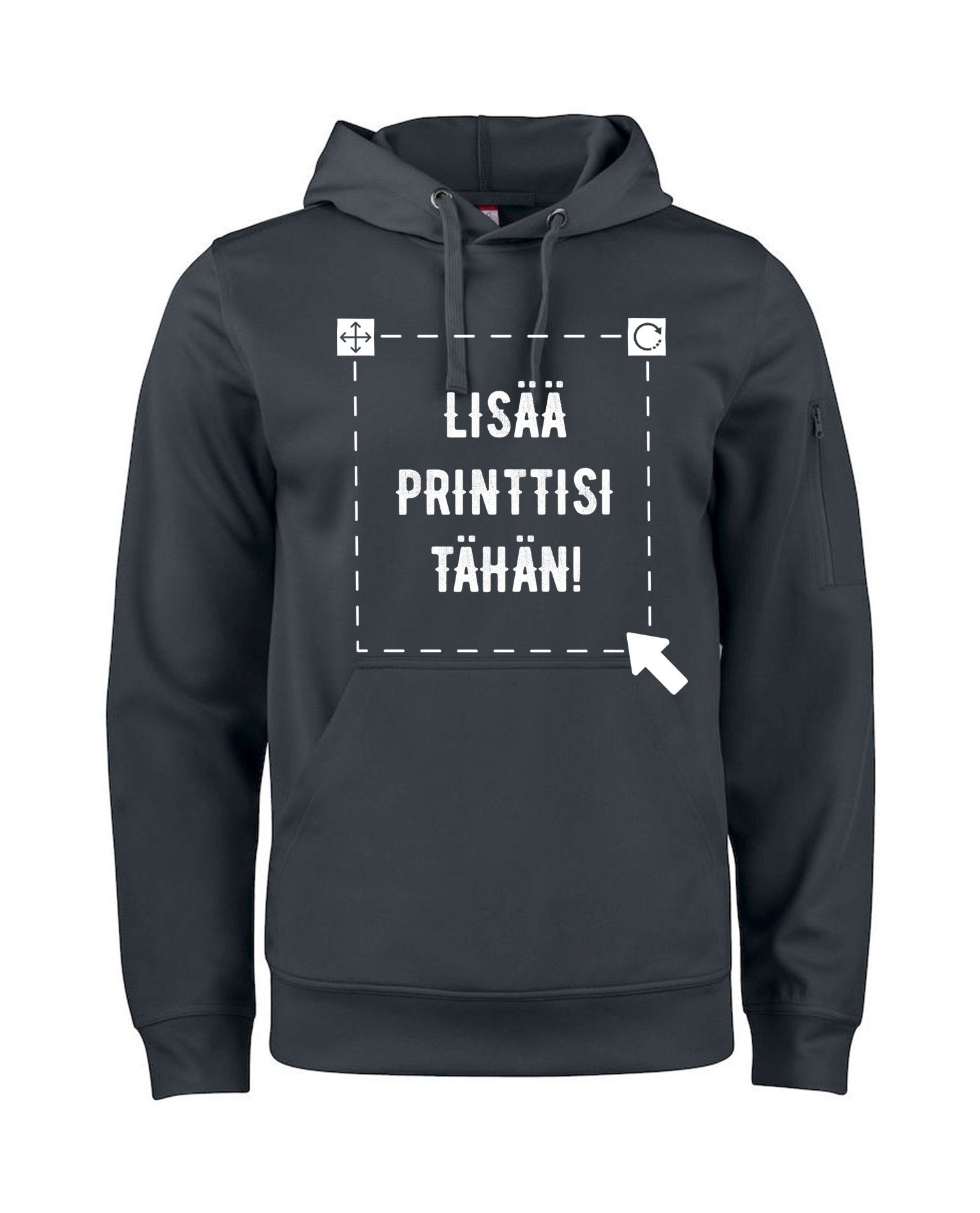 Basic Active Hoody, Musta