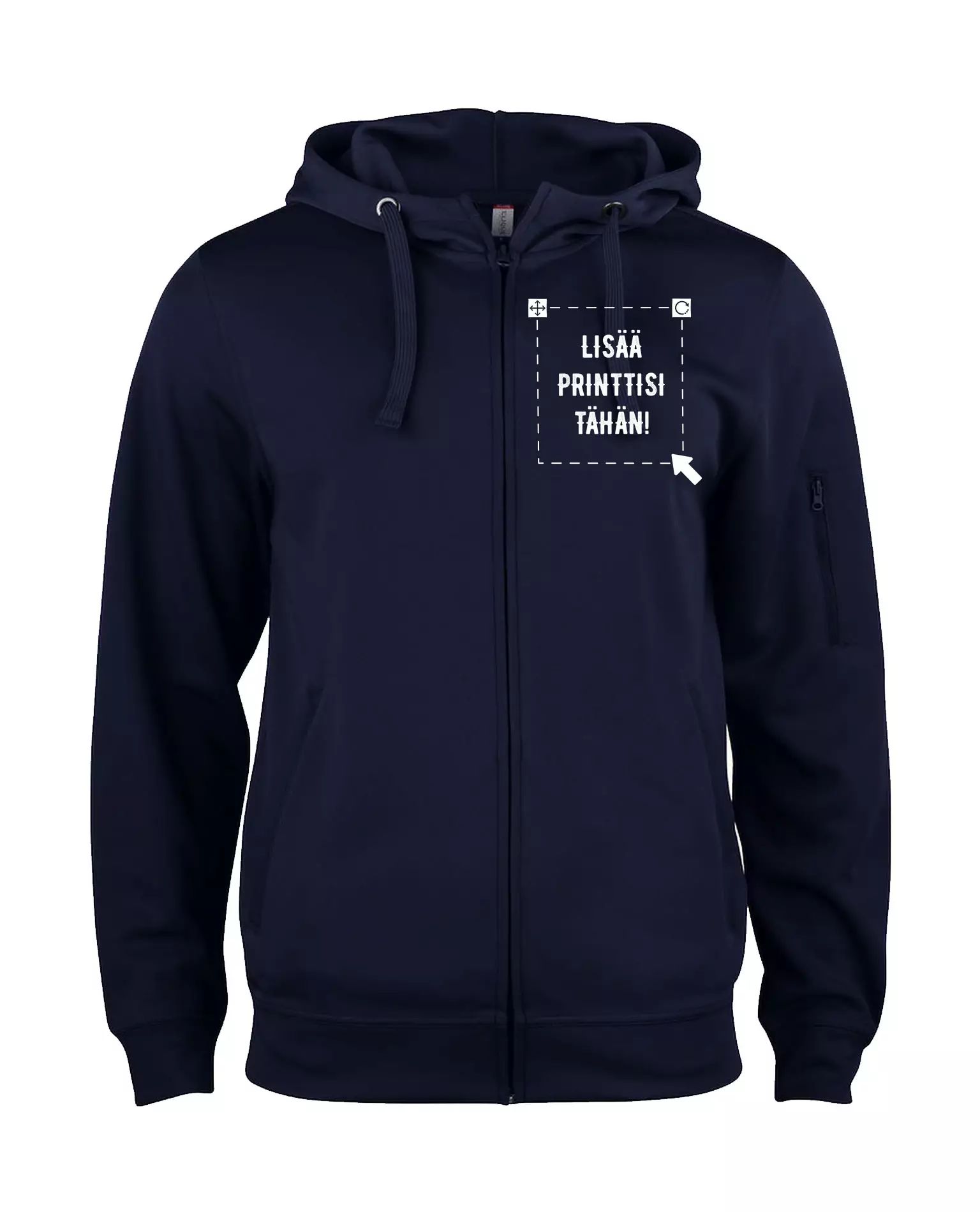 Basic Active Hoody Full Zip , Navy