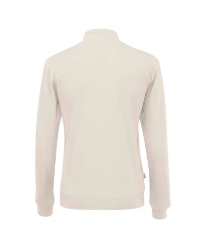 Luomu Half Zip Unisex, Luonnonvalkoinen