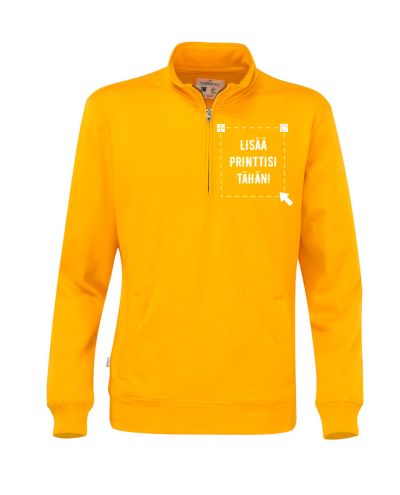 Luomu Half Zip Unisex, Keltainen