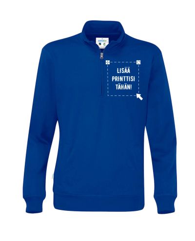 Luomu Half Zip Unisex, Sininen