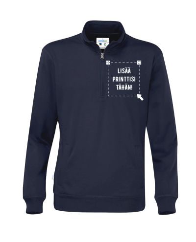 Luomu Half Zip Unisex, Navy Luomu Half Zip Unisex, Navy
