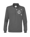 Luomu Half Zip Unisex, Antrasiitti
