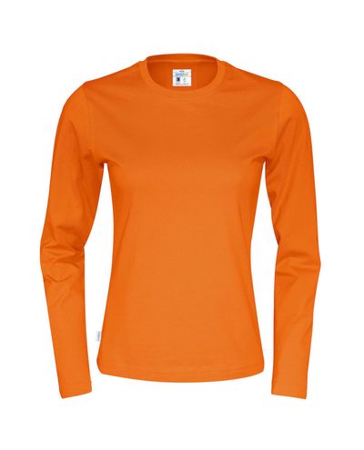 Naisten pitkähihainen Luomu T-paita, Oranssi