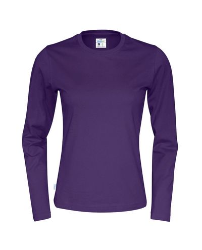 Naisten pitkähihainen Luomu T-paita, Violetti