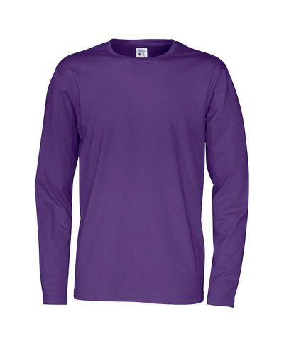 Miesten pitkähihainen Luomu T-paita, Violetti