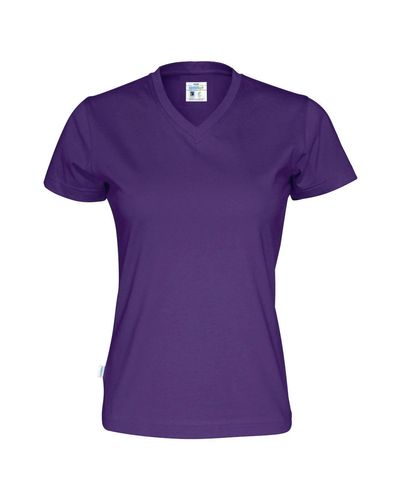 Naisten Luomu T-paita v-aukko, Violetti
