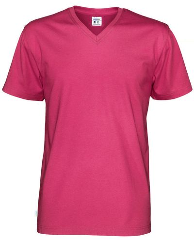 Miesten Luomu T-paita v-aukko, Pinkki