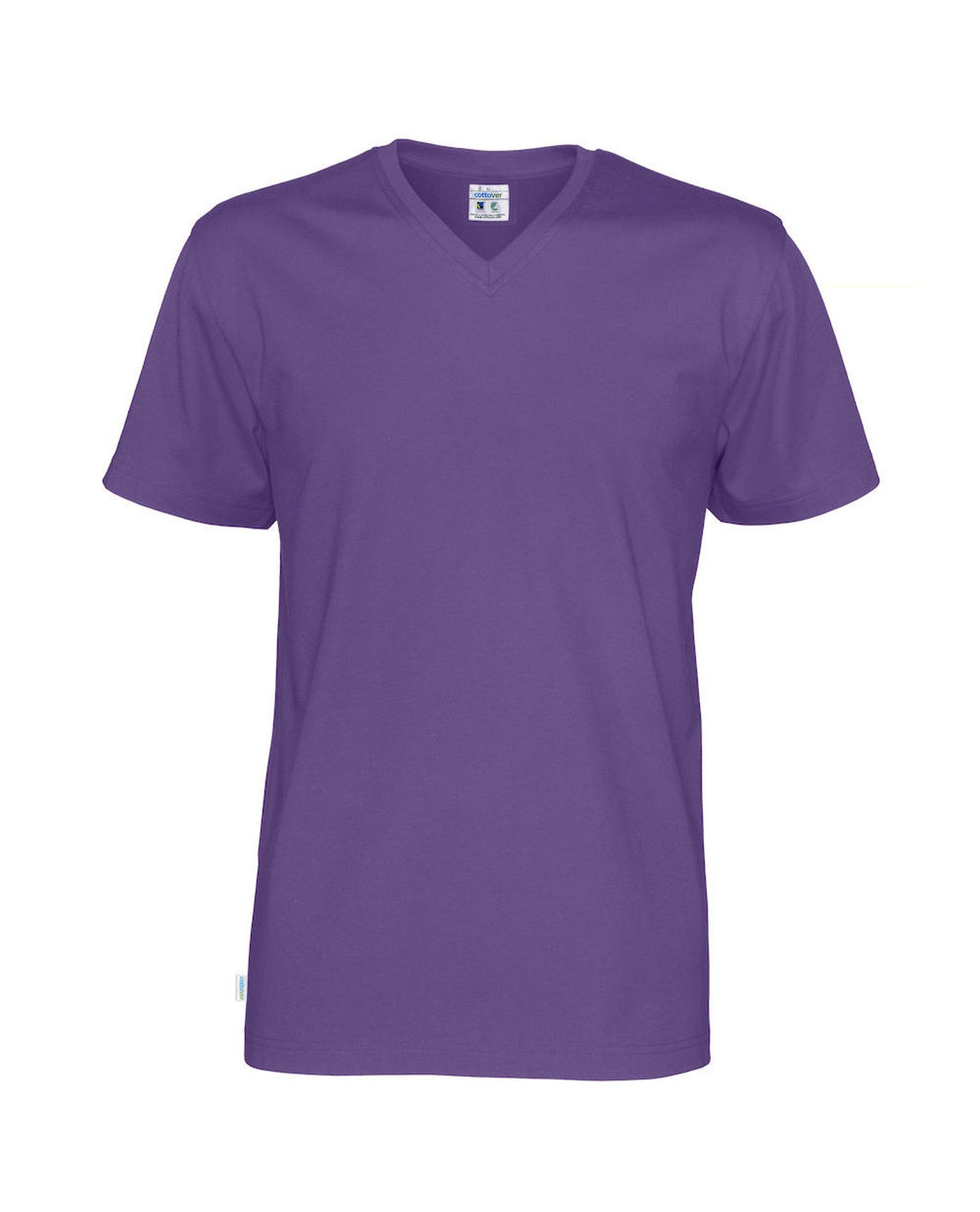 Miesten Luomu T-paita v-aukko, Violetti