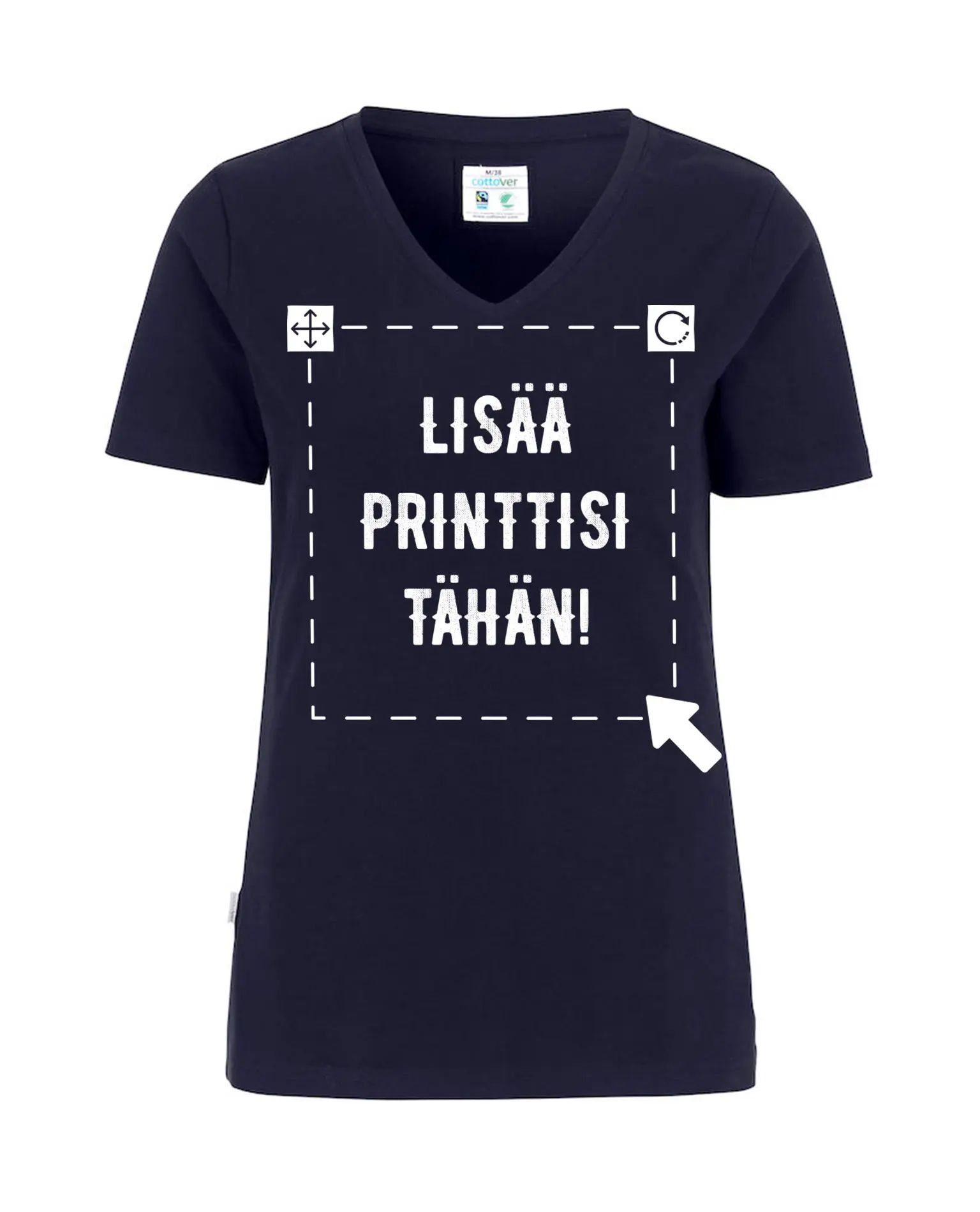 Naisten Luomu stretch t-paita, Navy