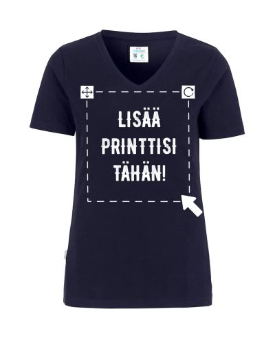 Naisten Luomu stretch t-paita, Navy