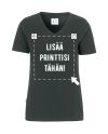 Naisten Luomu stretch t-paita, Antrasiitti
