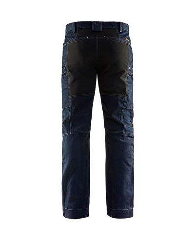 Housut Denim Stretch, Mariininsininen/Musta