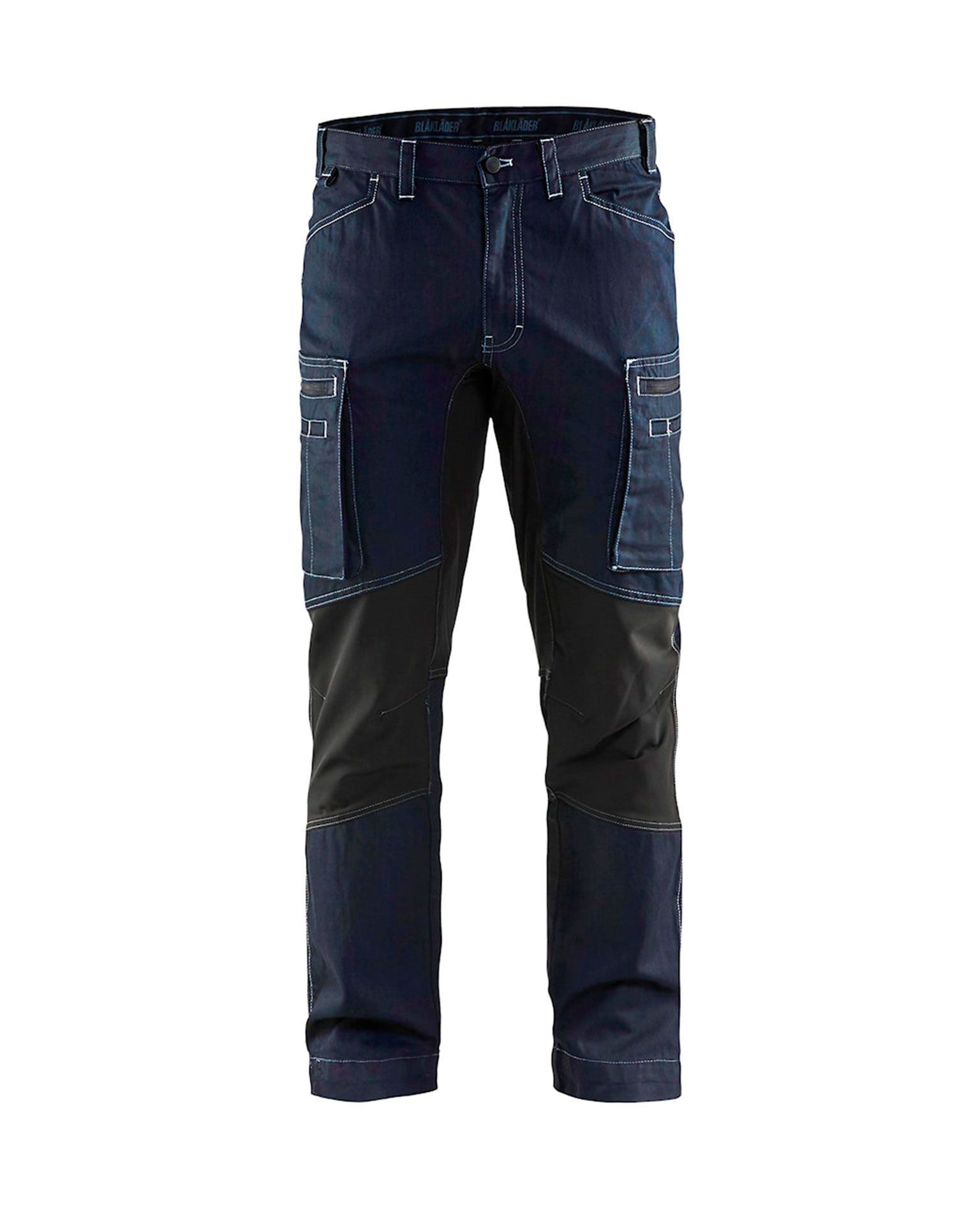 Housut Denim Stretch, Mariininsininen/Musta