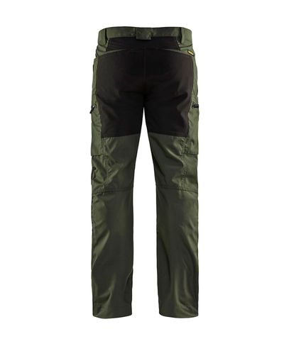 Housut Stretch, Army Green/Musta