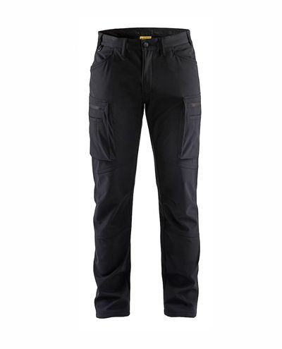 Softshell Talvihousut Stretch, Musta