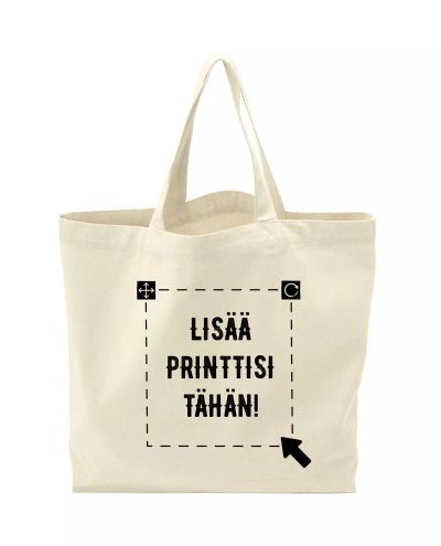 Luomu Tote Bag Heavy Large, Luonnonvalkoinen