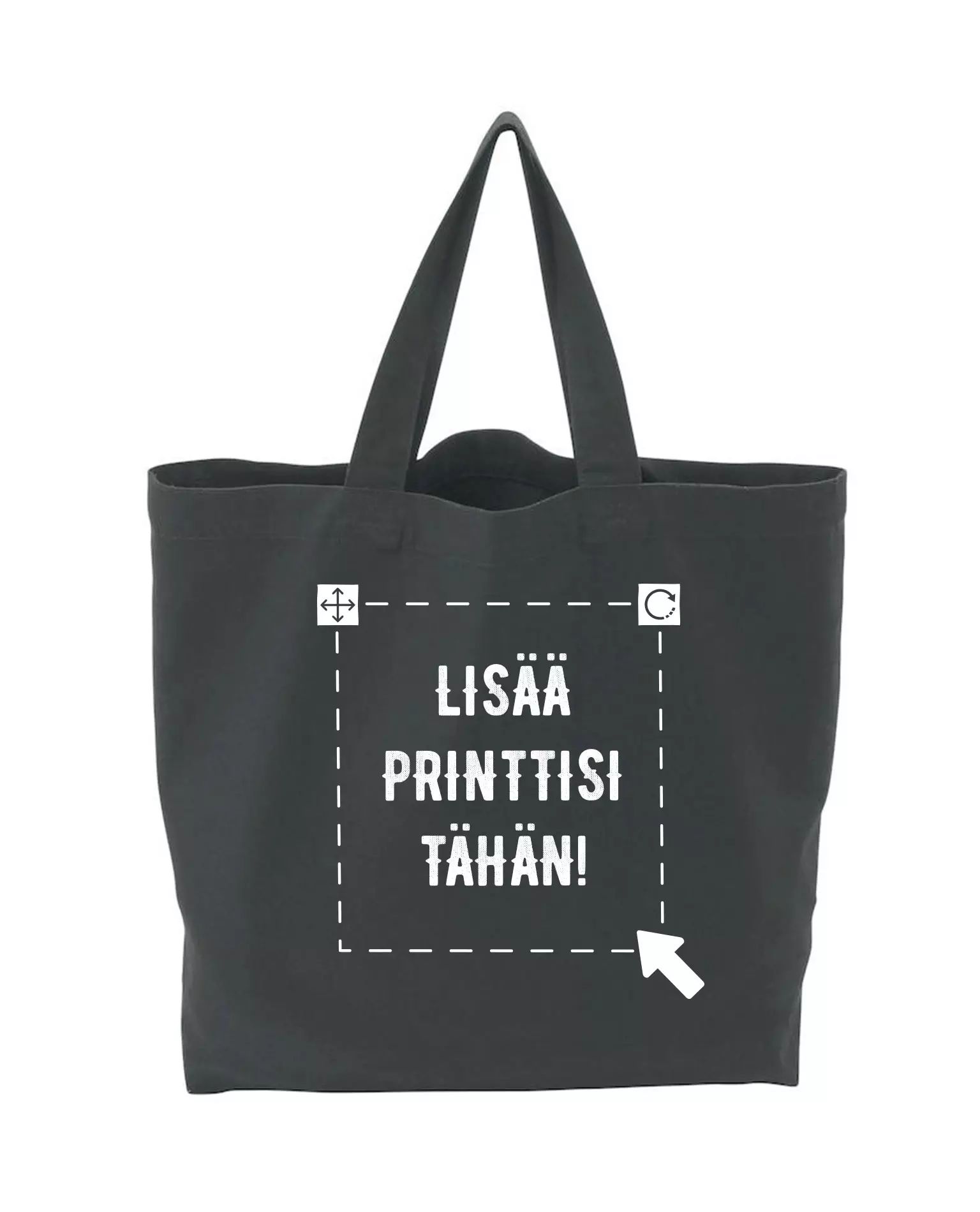 Luomu Tote Bag Heavy Large, Antrasiitti