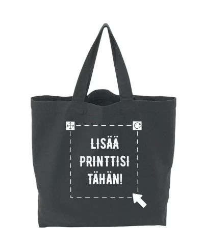 Luomu Tote Bag Heavy Large, Antrasiitti