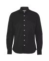 Twill Luomu kauluspaita Slim Fit, Musta