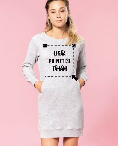 Naisten Luomu Collegemekko, Light Grey Heather Naisten Luomu Collegemekko, Light Grey Heather