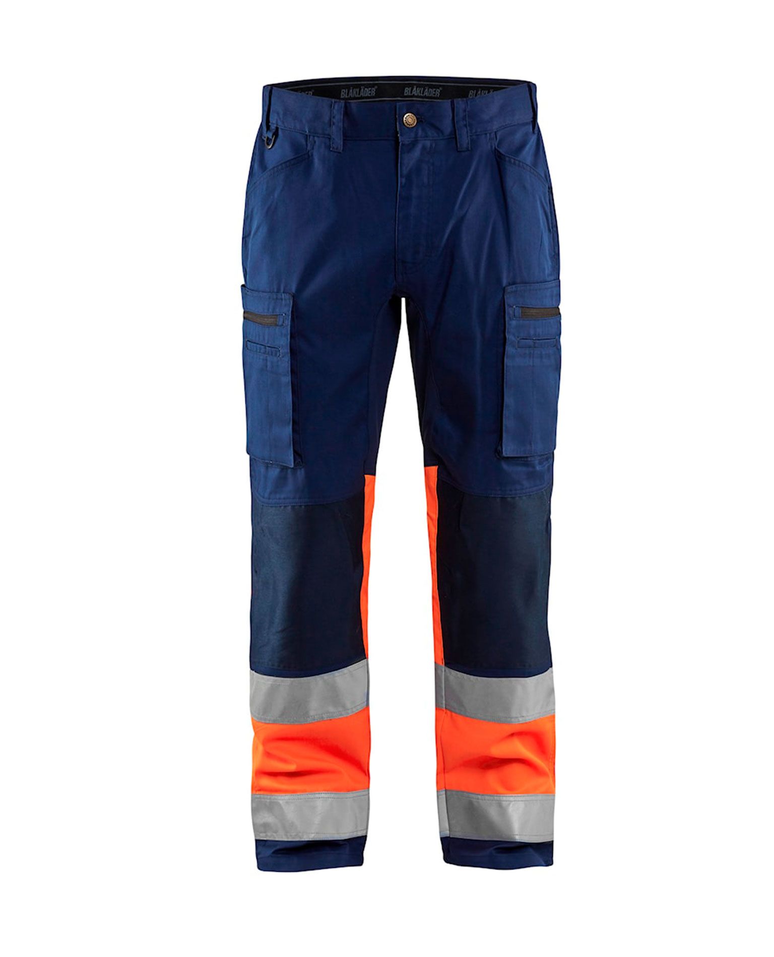 Highvis Housut Stretch, Mariininsininen/Huomio Oranssi