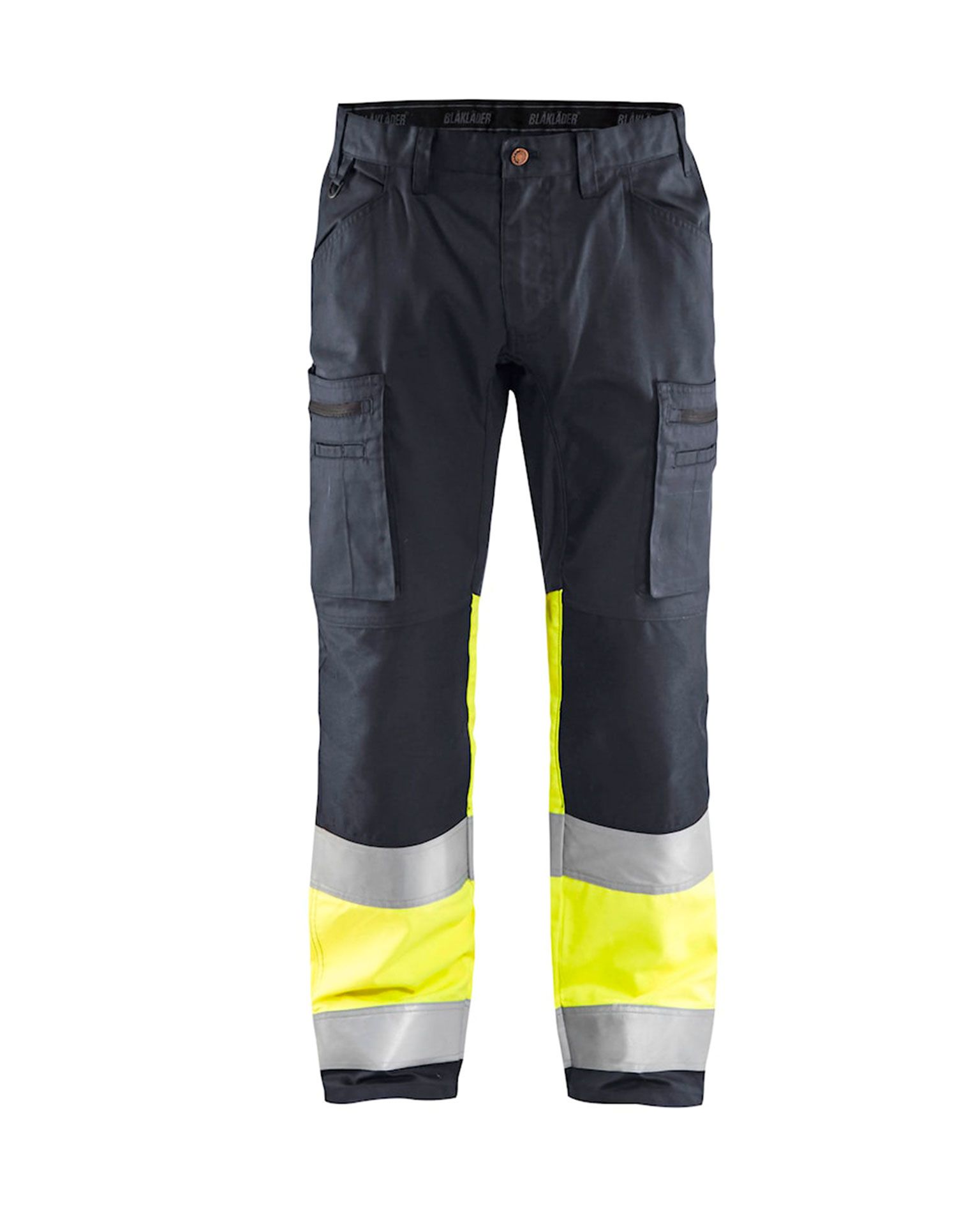 Highvis Housut Stretch, Grafiitinharmaa/Huomiokeltainen