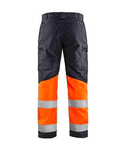 Highvis Housut Stretch, Grafiitinharmaa/Huomio Oranssi