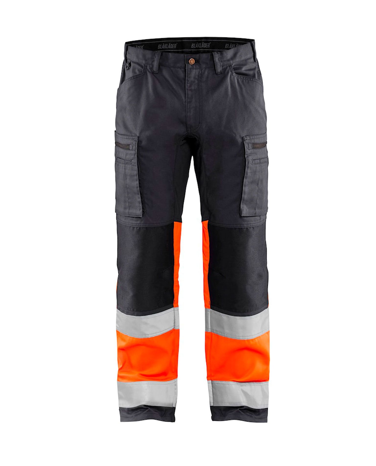Highvis Housut Stretch, Grafiitinharmaa/Huomio Oranssi