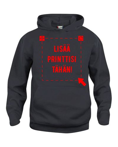 Basic Hoody Junior, Musta